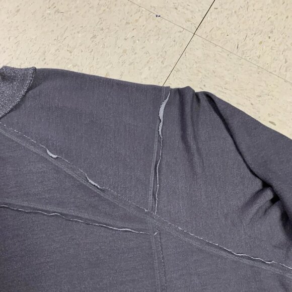 FREE PEOPLE FP MOVEMENT Sz M Gray Relaxed Side Zip Knit Tunic Top Sweatshirt - Picture 10 of 14